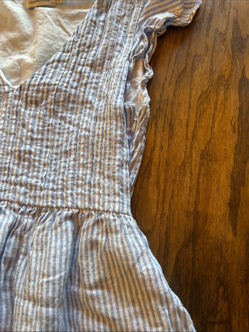 Vineyard Vines Blue & White Striped Smocked Summer Dress - Picture 5 of 8